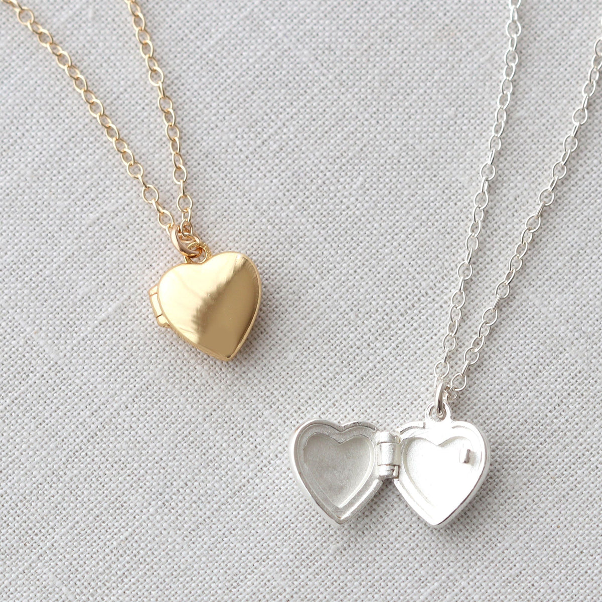 Small Heart Locket Necklace - Gold or Silver | Kris Nations – kris 