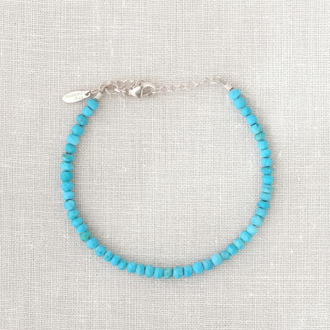 Turquoise Faceted Gemstone Beaded Bracelet – kris nations