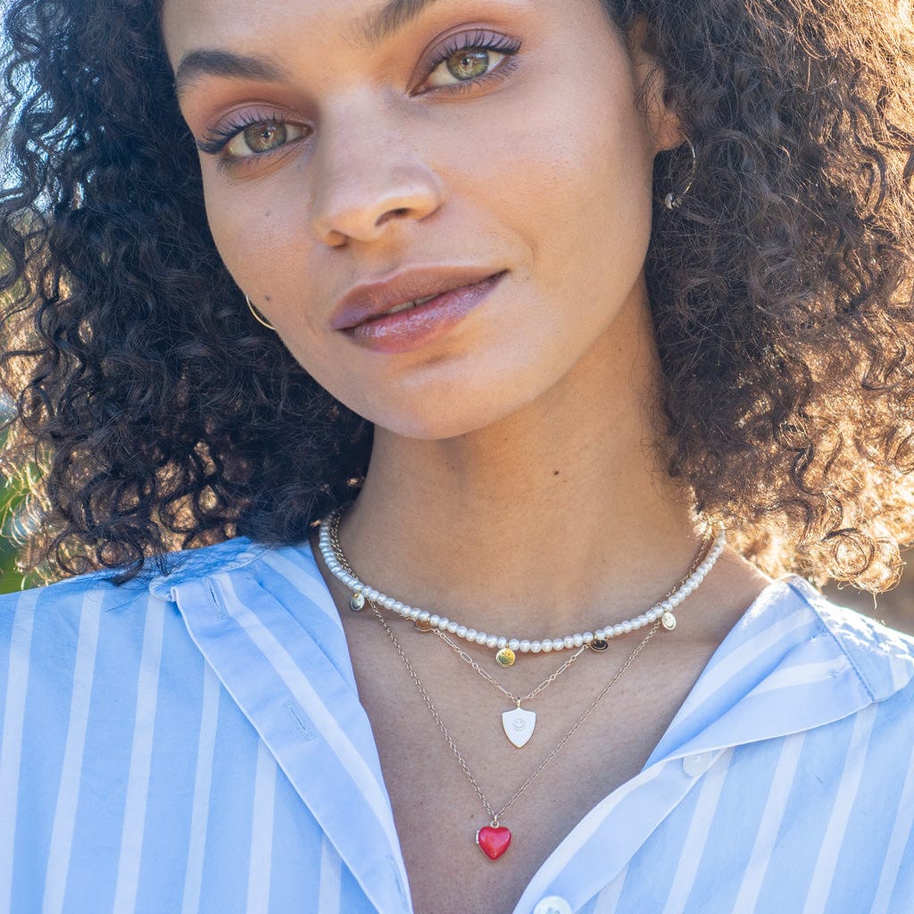 "Boss" Merit Shield Badge Necklace