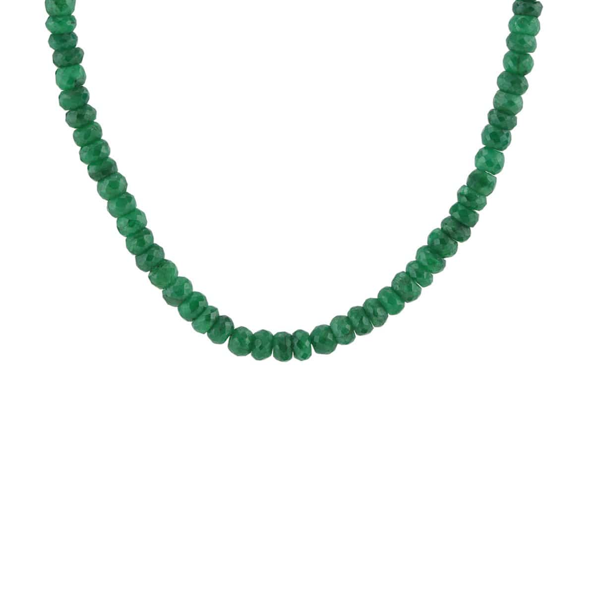 Emerald Faceted Gemstone Beaded Necklace