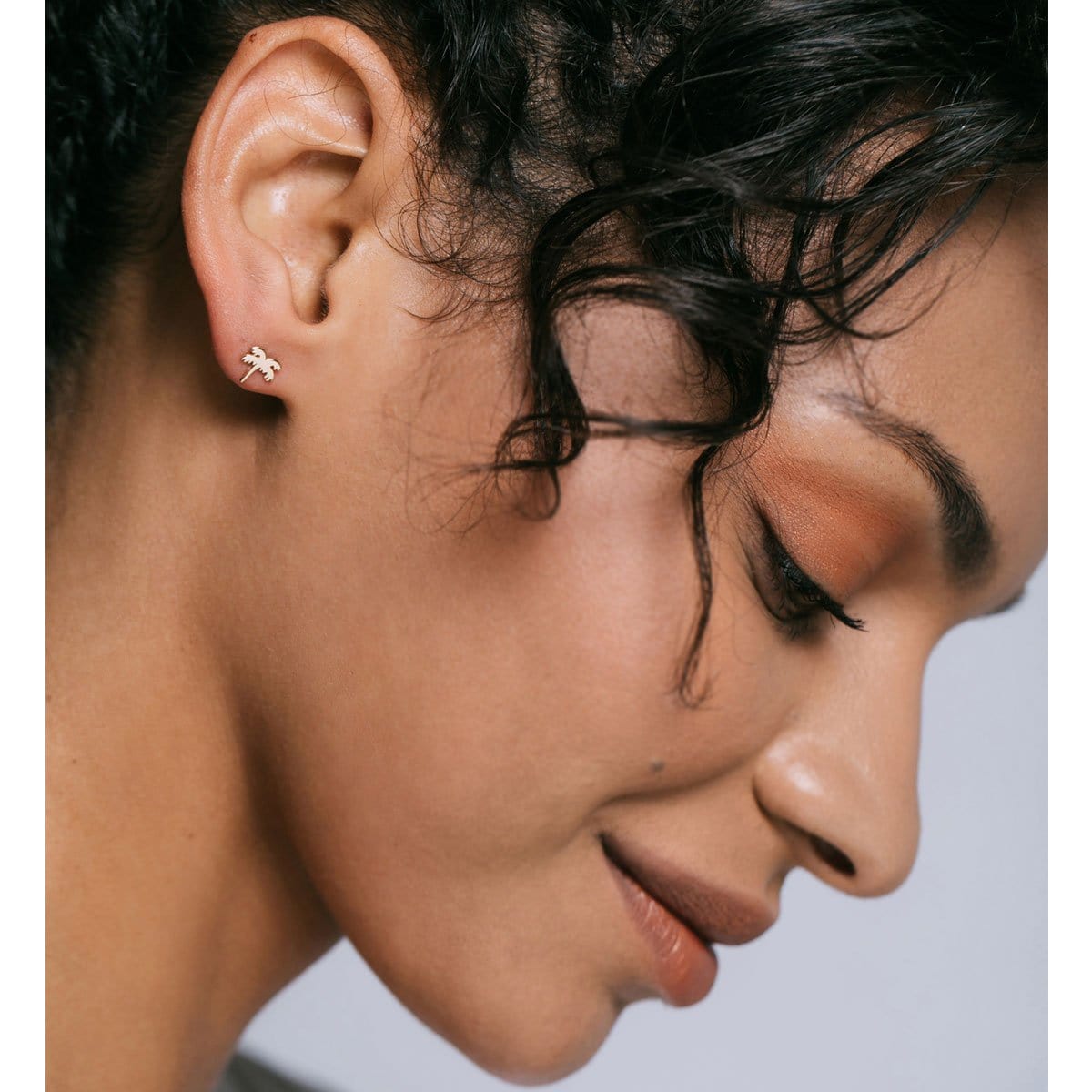 Palm Tree Stud Earrings