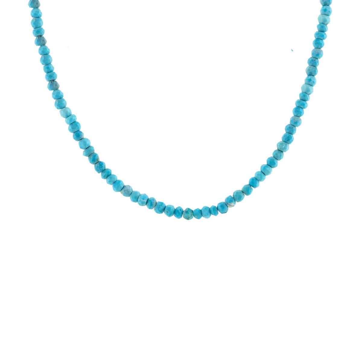 Turquoise Faceted Gemstone Beaded Necklace