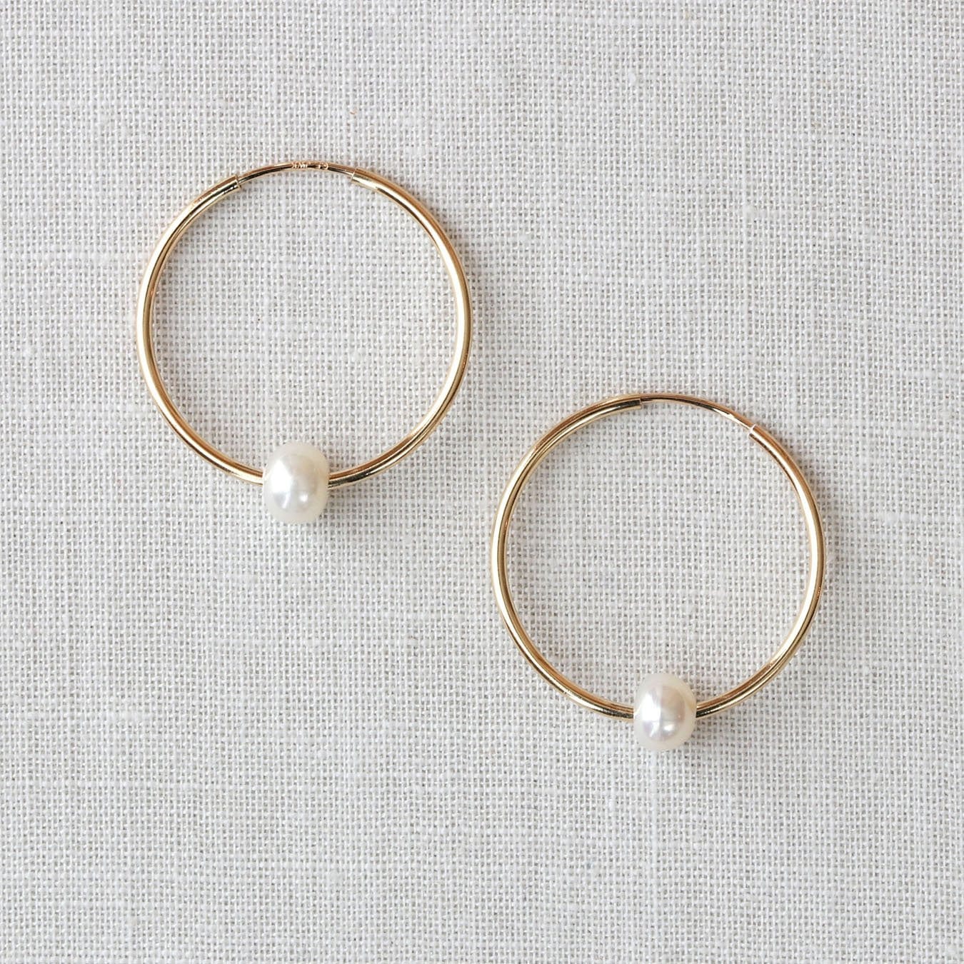 Freshwater Pearl Featherweight Hoop Earrings