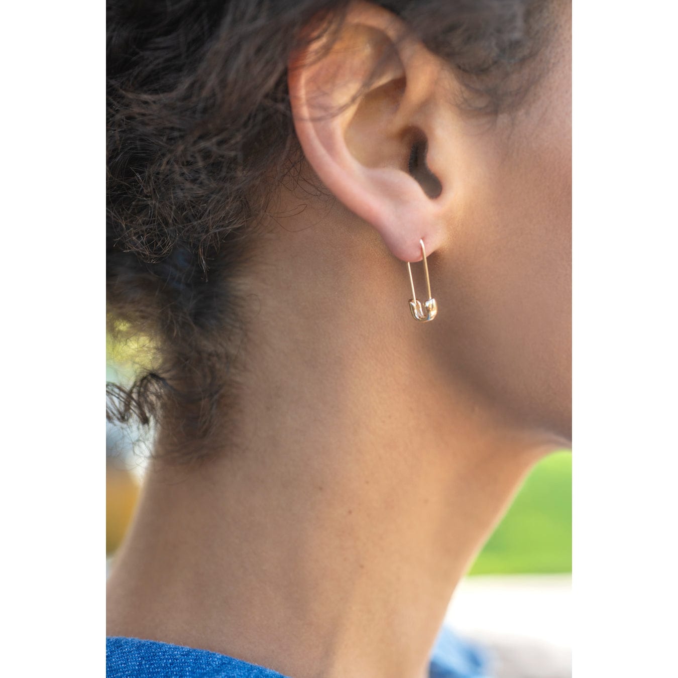 Safety Pin Hoop Earrings