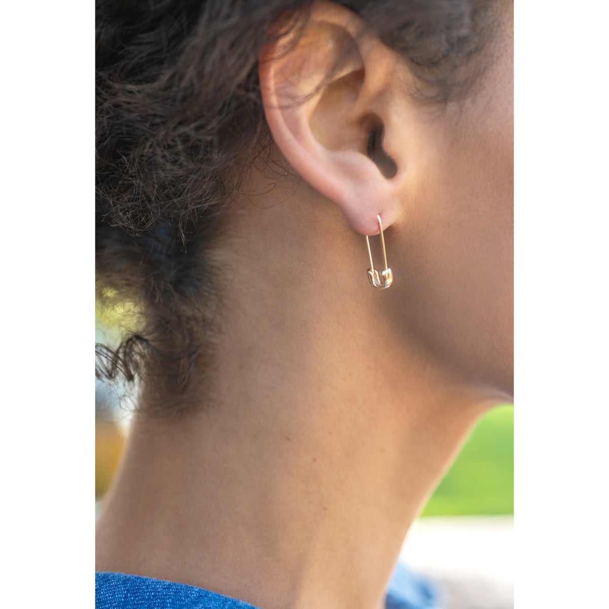 Mini Safety Pin Earrings