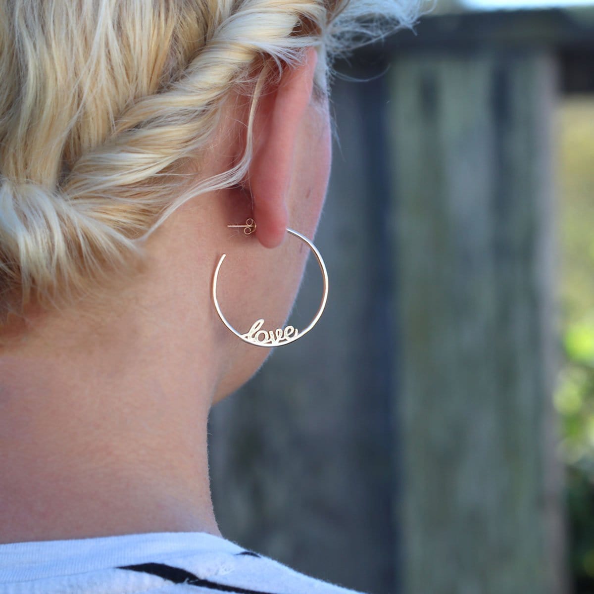 Love Hoop Earrings