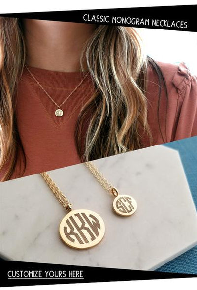 New - Classic Engraved Monogram Charms