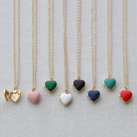 Heart Enamel Lockets