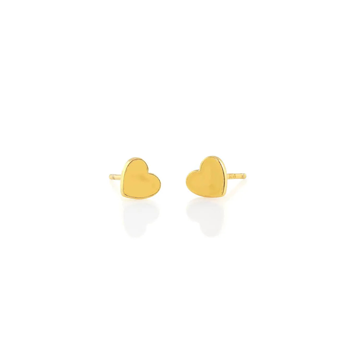 Petite Heart Enamel Stud Earrings