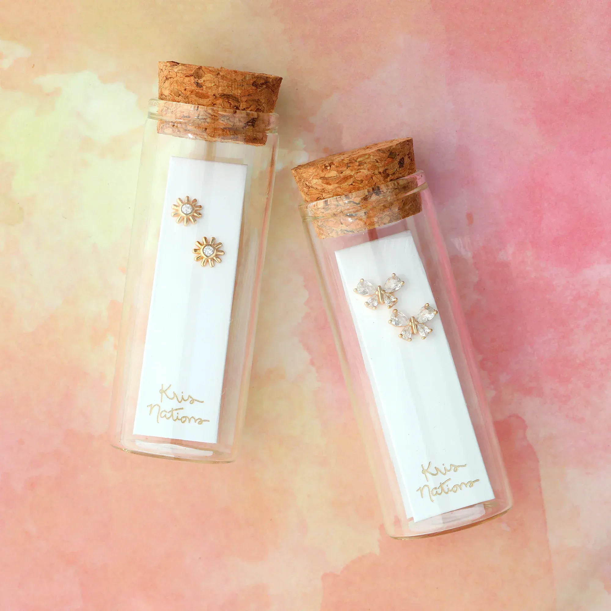 Butterfly Crystal Marquis Stud Earrings