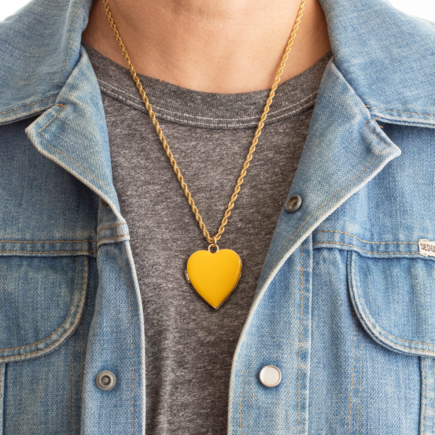Hello Gorgeous Heart Enamel Locket