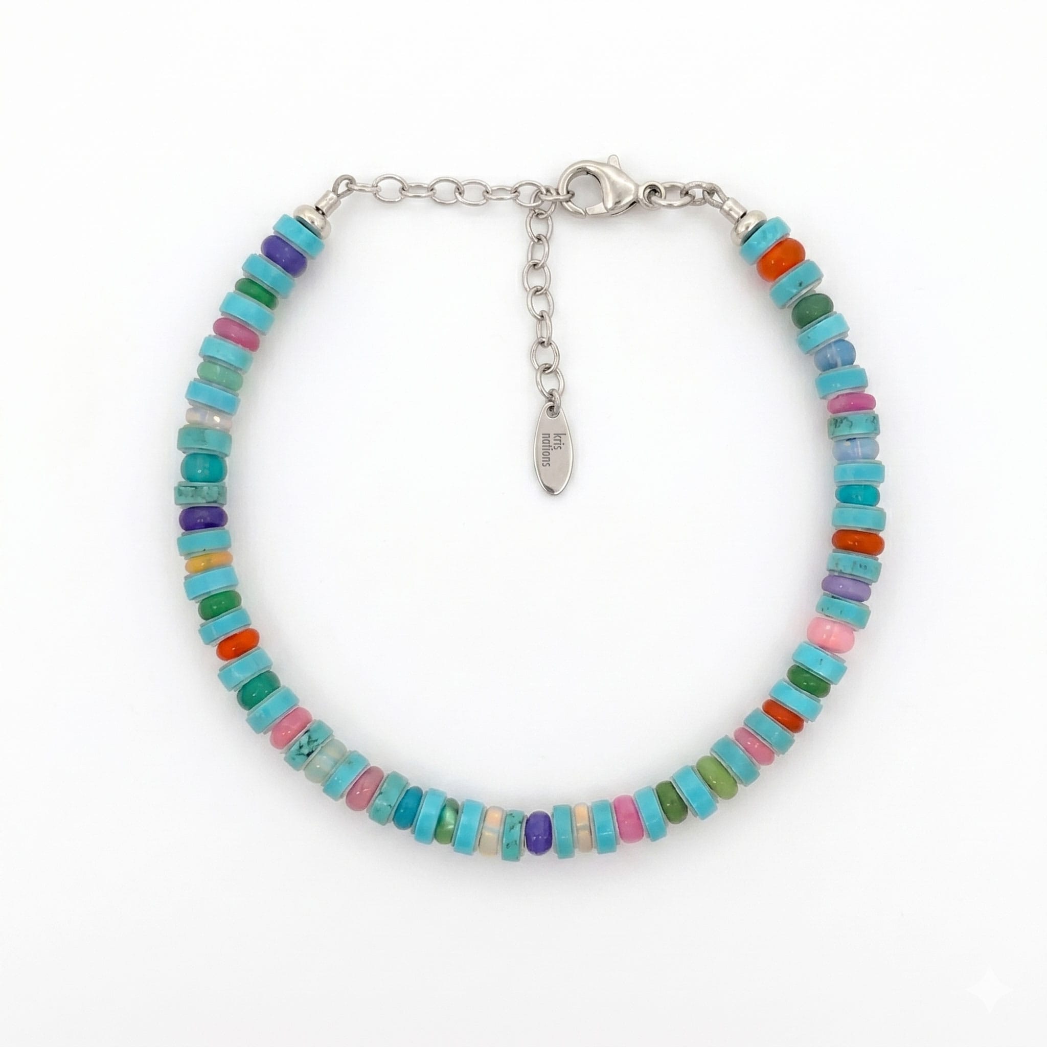 Turquoise and Multicolor Opal Bracelet