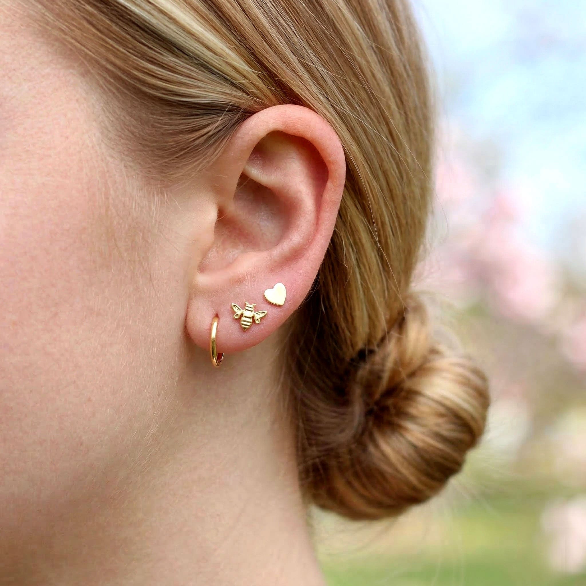 ヒトデロンワンズK18rg Earring Hagme Studピアス Bumble Bee Stud Earrings - Gold & Sterling Silver | Kris Nations