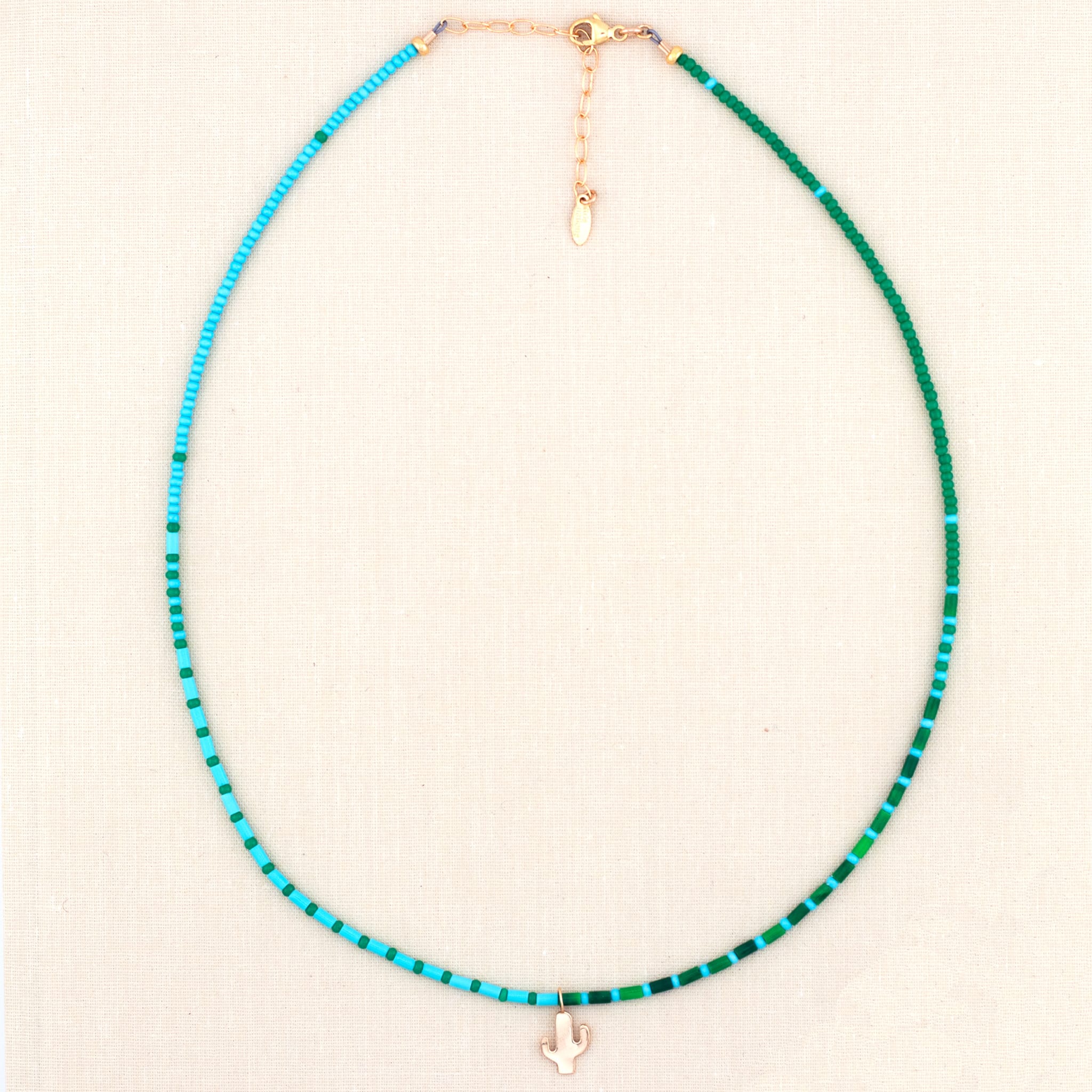 Cactus Charm Beaded Necklace
