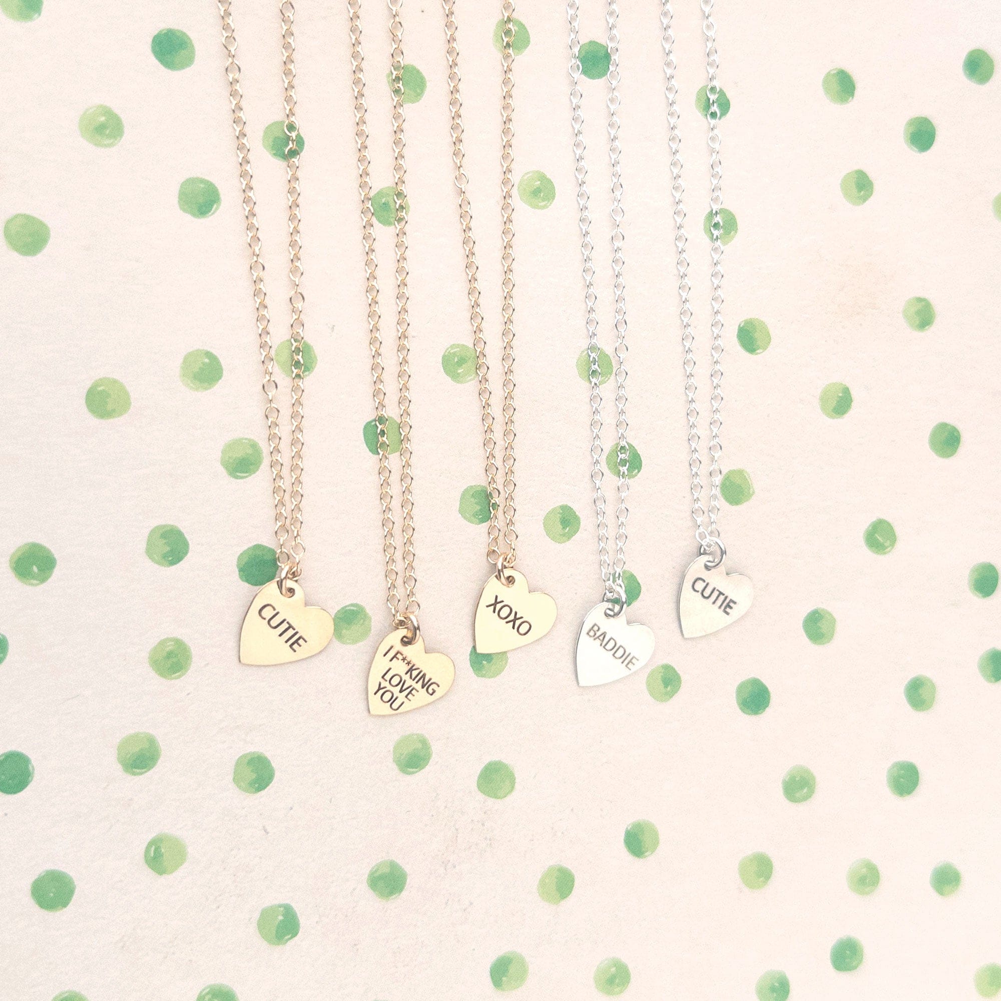 Conversation Hearts Necklace