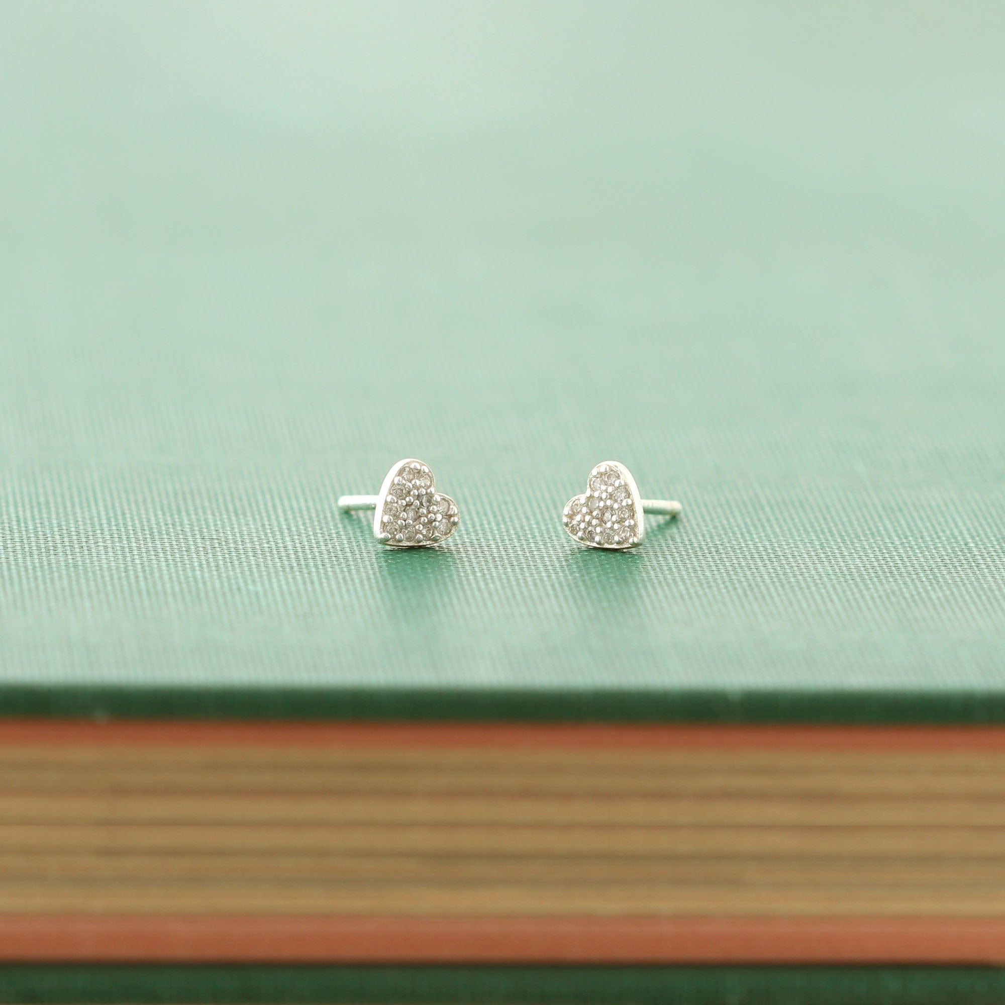 Heart Crystal Stud Earrings