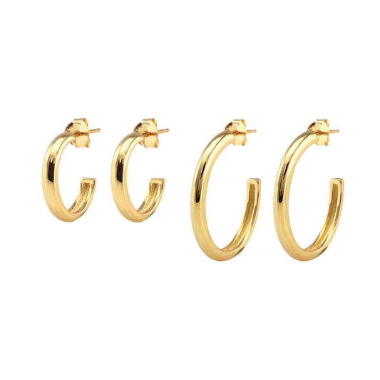 Hollow Hoop Earrings Set