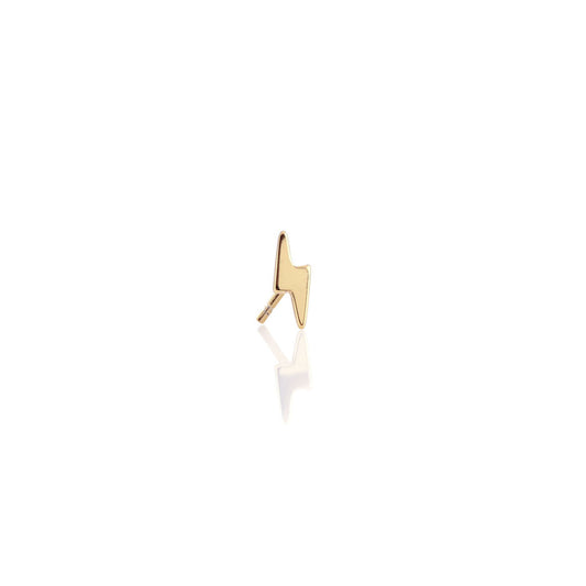 Single Lightning Bolt Stud Earring