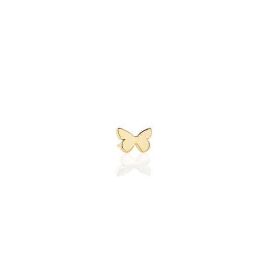 Single Butterfly Stud Earring