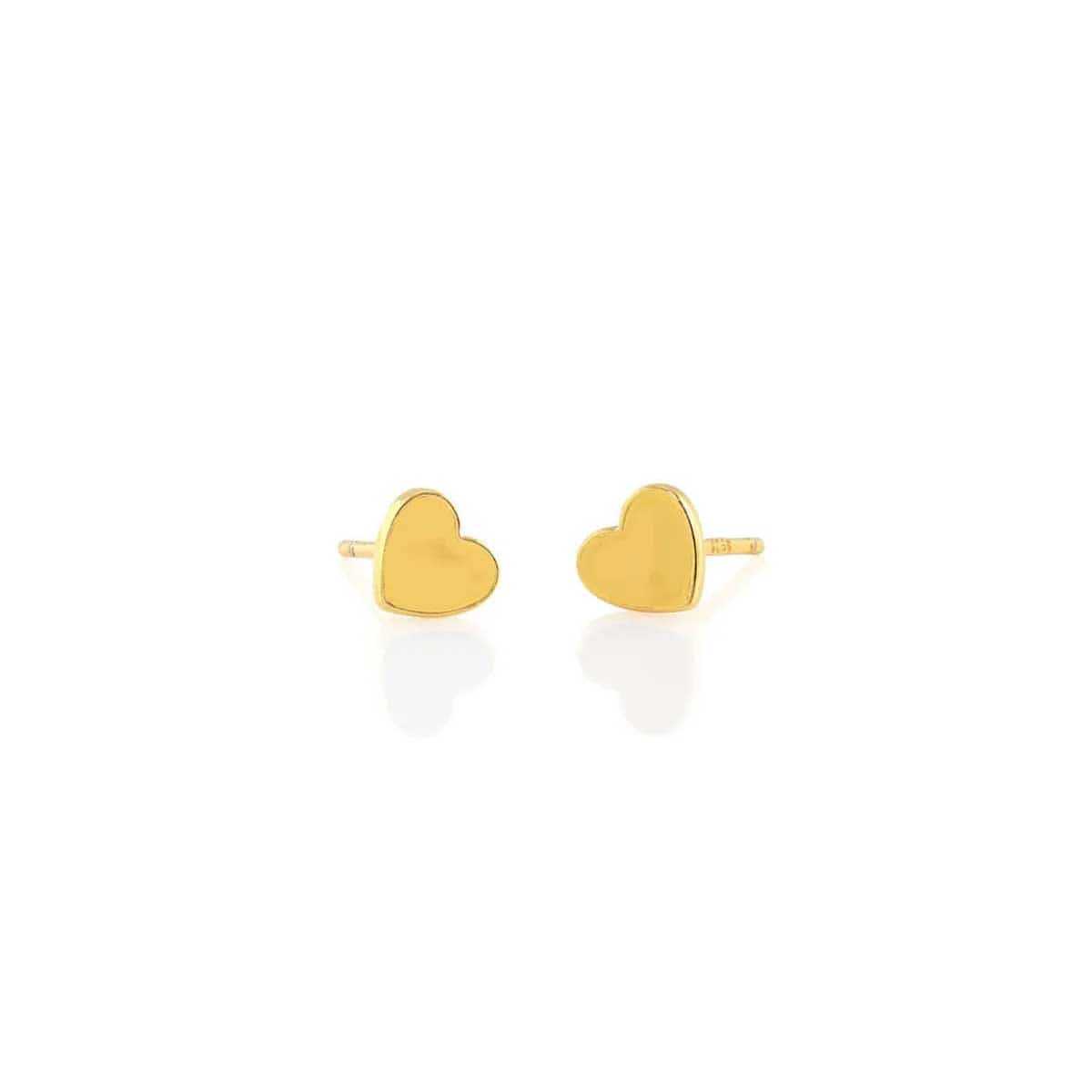 Petite Heart Enamel Stud Earrings