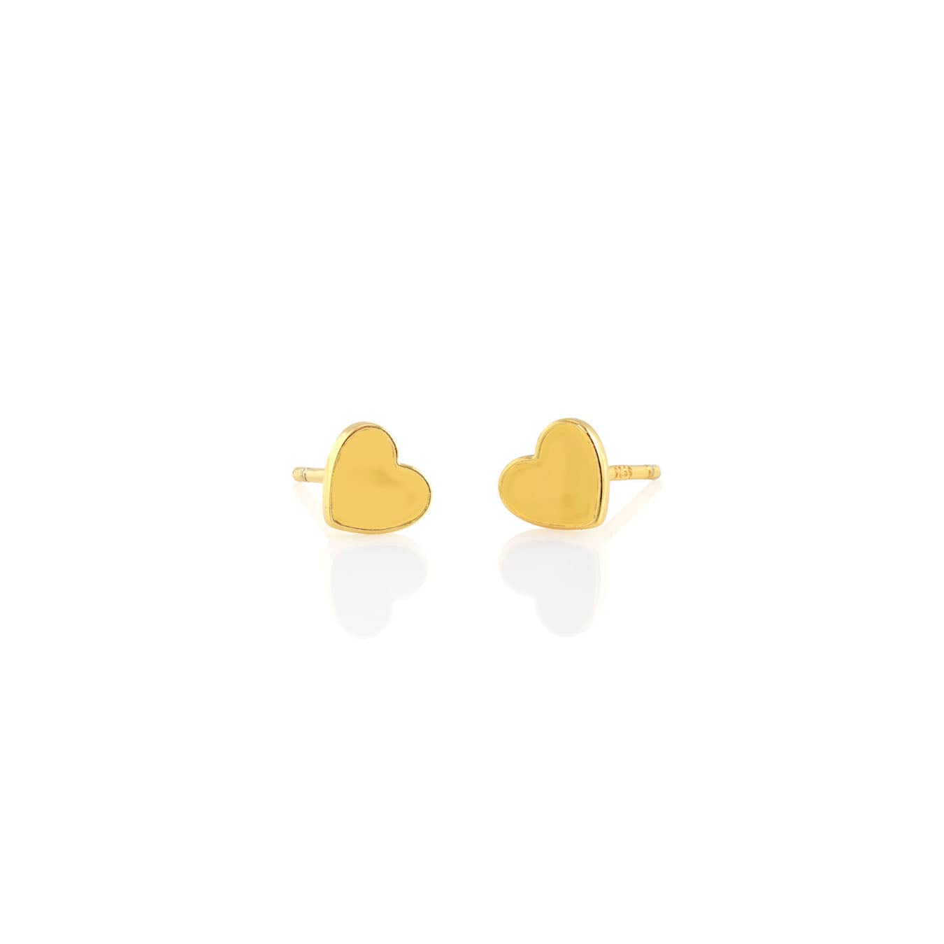 Petite Heart Enamel Stud Earrings - SALE