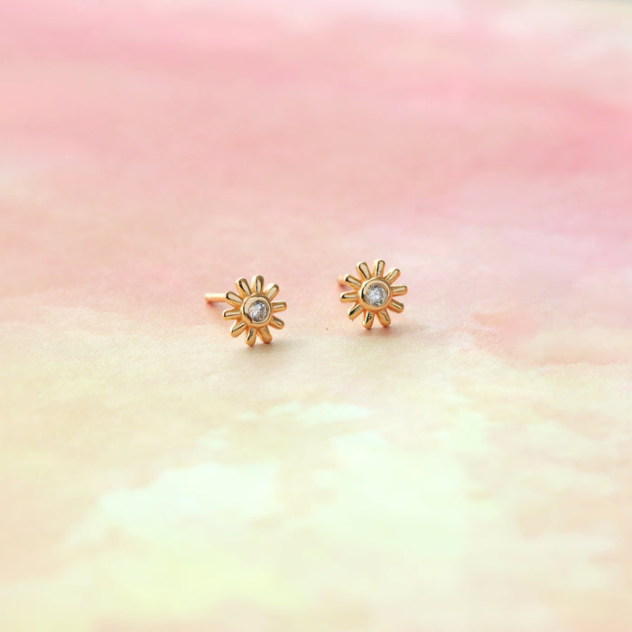 Kris Nations Classic Crystal Prong Set Stud Earrings - Sterling Silver main image 1
