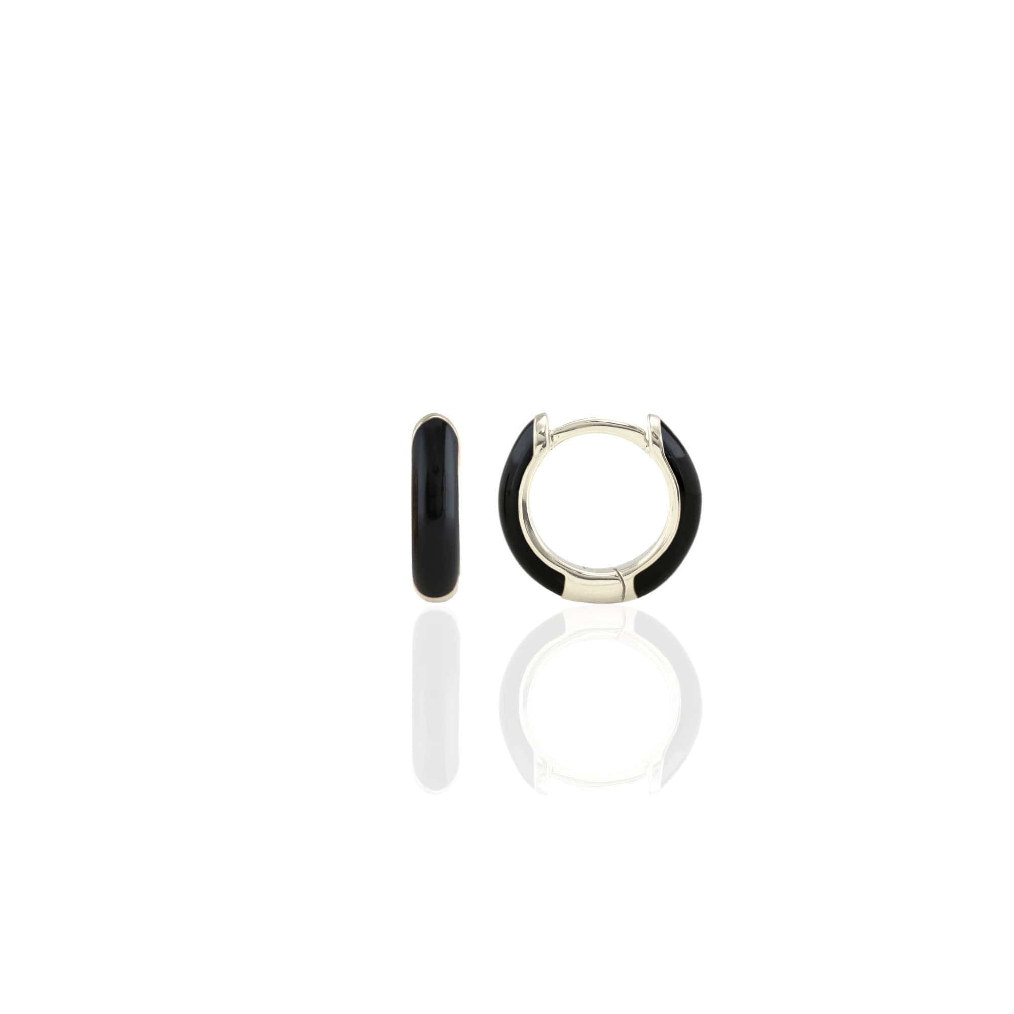 Enamel Huggie Hoop Earrings - SALE
