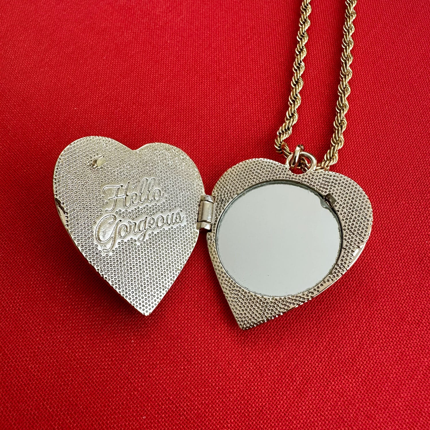 Hello Gorgeous Heart Enamel Locket
