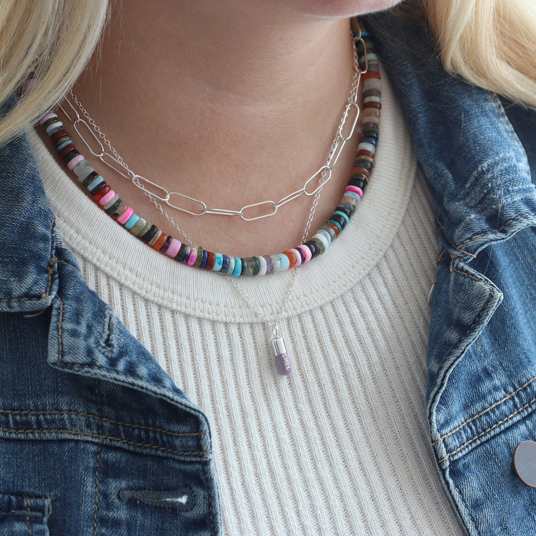 Gold Multi Colored Gemstone Necklace Kris Nations