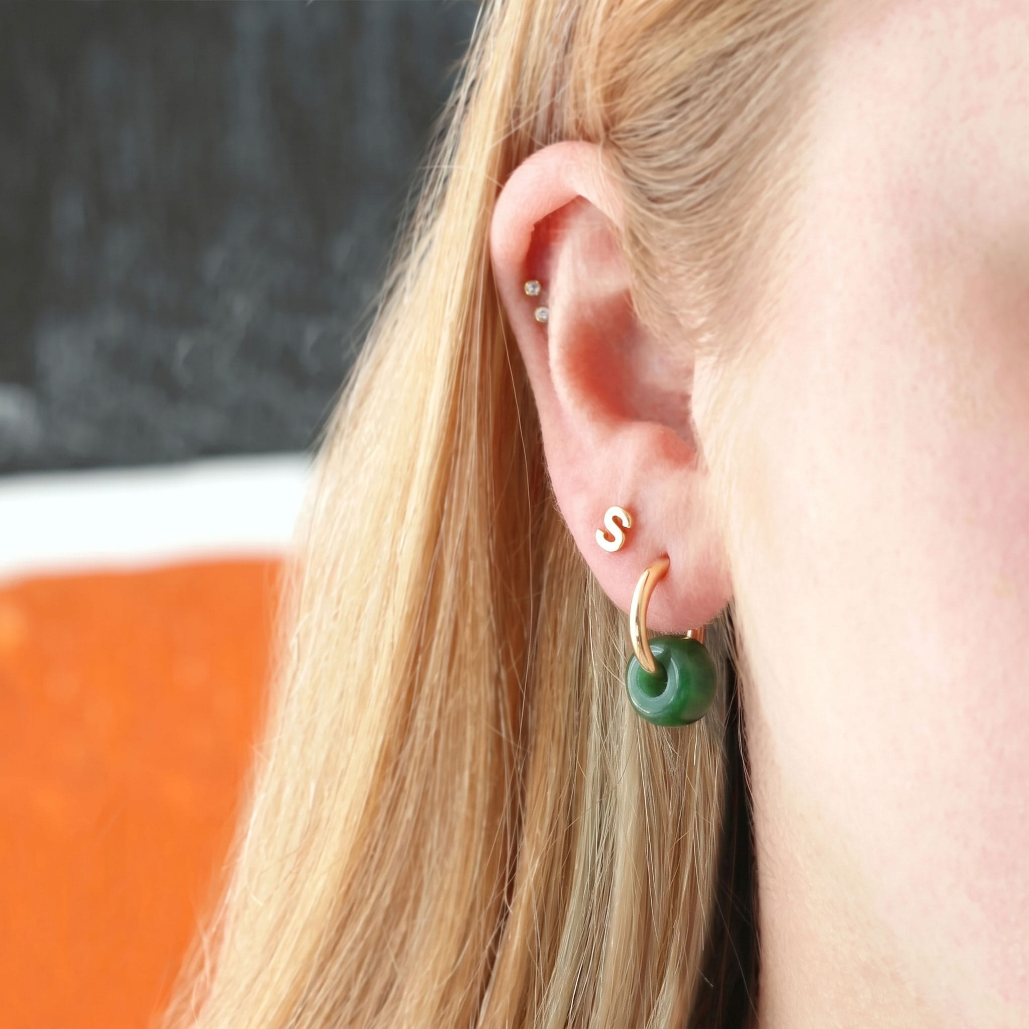 Huggie Hoop Earrings with Gemstone Fun Pack