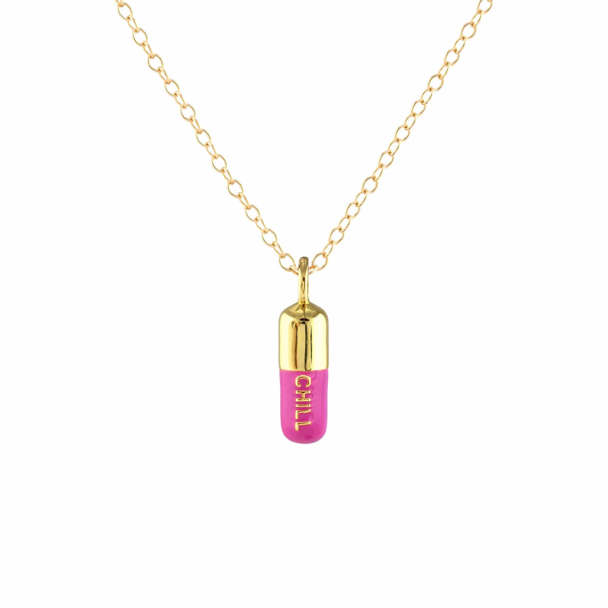 Chill Pill Enamel Necklace