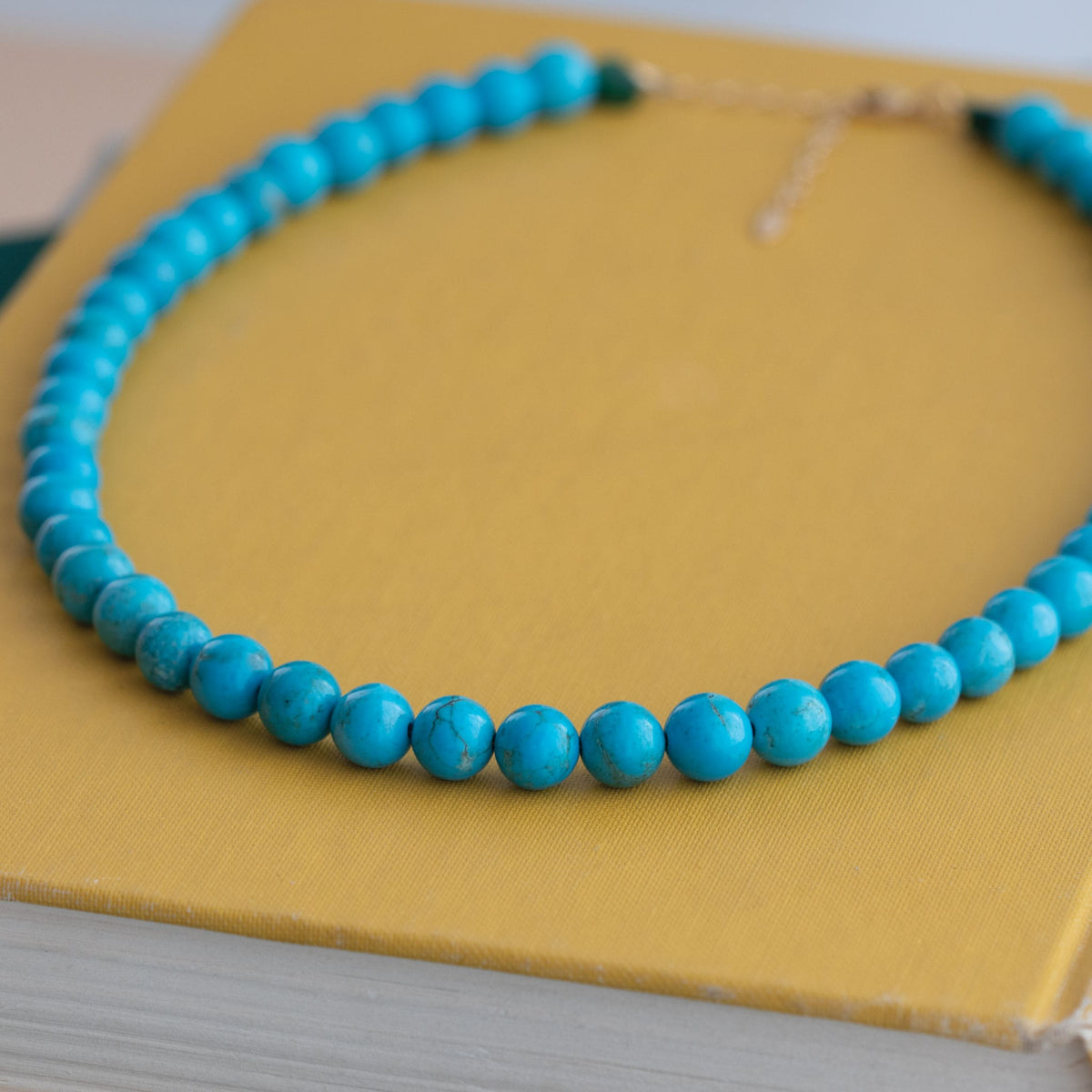 Turquoise Gemstone Baller Beaded Necklace