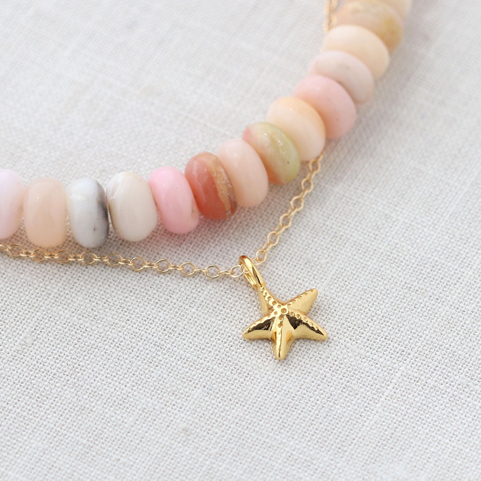 Pink Opal Beaded Necklace