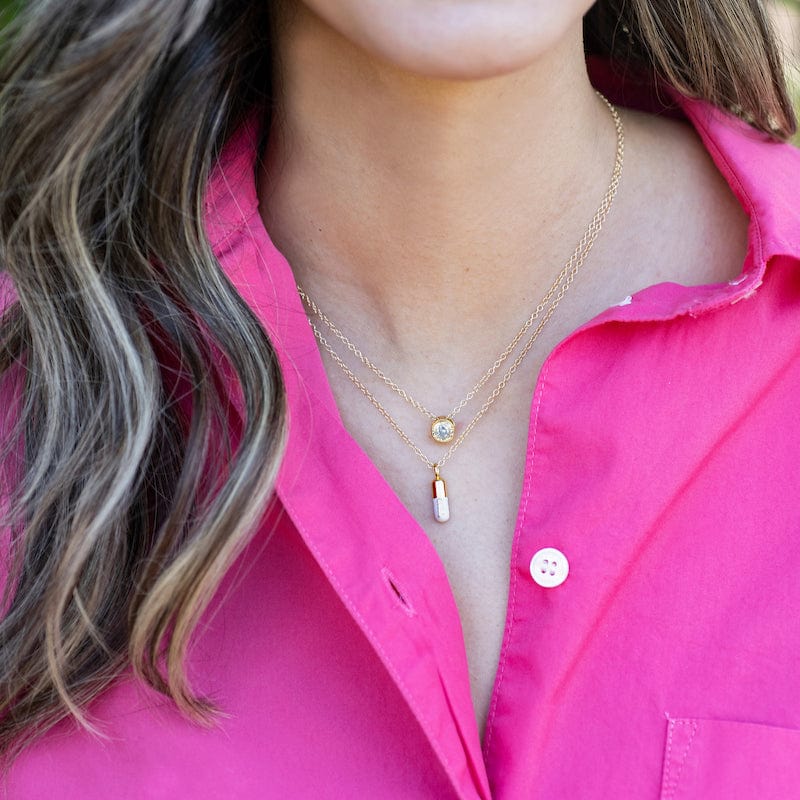 Crystal Bezel Necklace