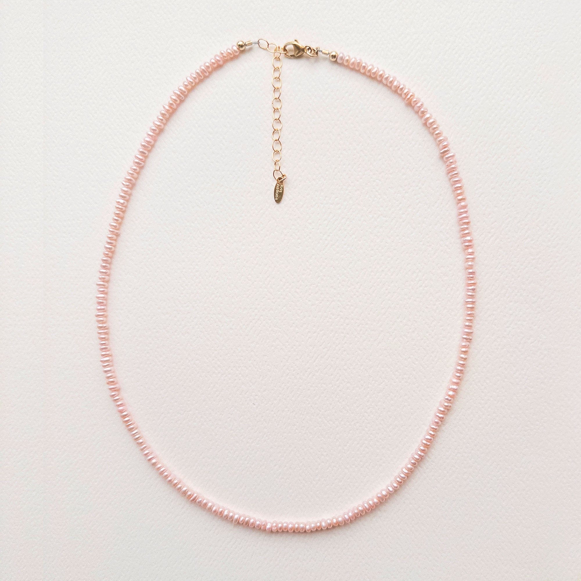 Newsweetspot ピンク　ネックレス Pink Seed Pearl Necklace – kris nations