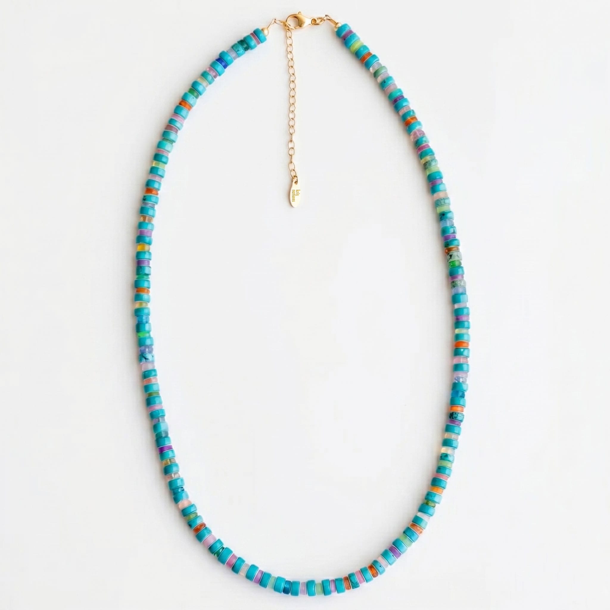 Turquoise and Multicolor Opal Necklace