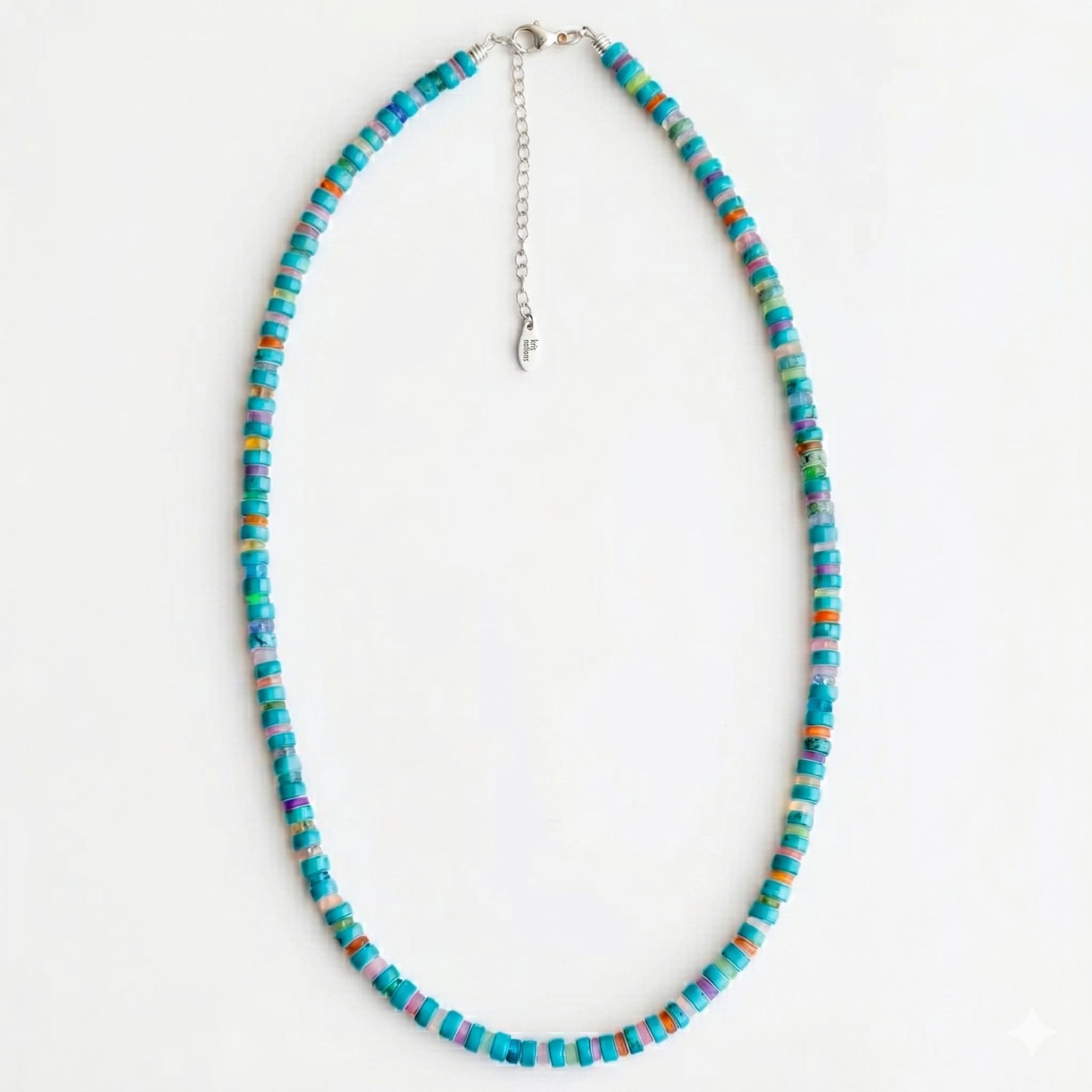 Turquoise and Multicolor Opal Necklace – kris nations