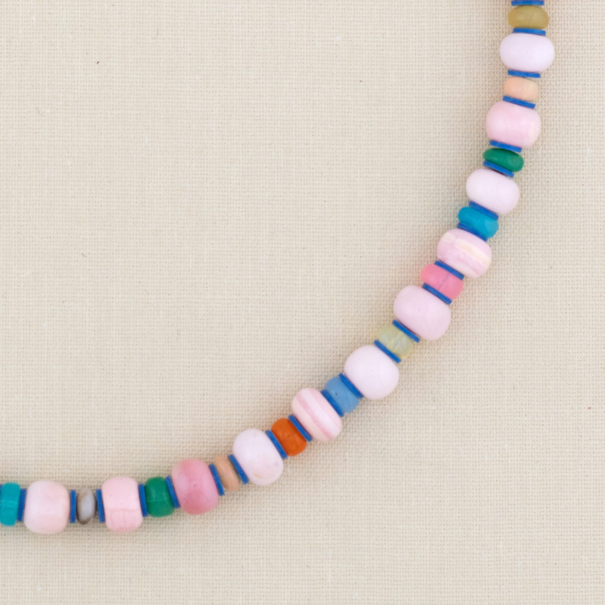 Pink Opal & African Opal Beaded Necklace