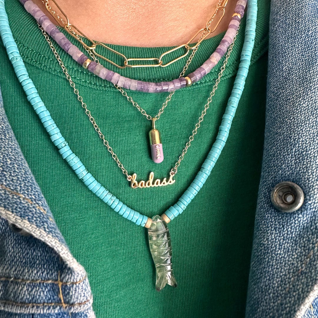 Badass Charm Necklace Kris Nations One Word Necklace
