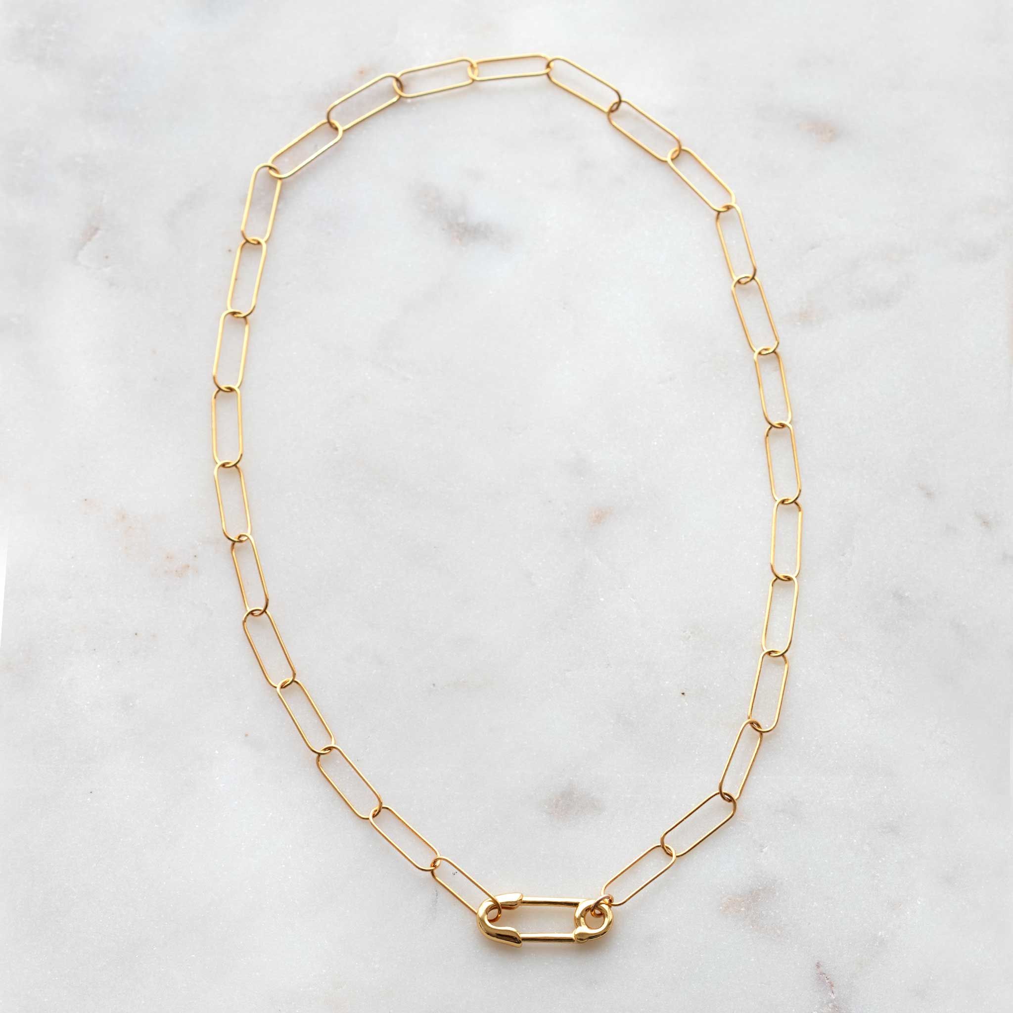 Safety Pin Chain Necklace – kris nations