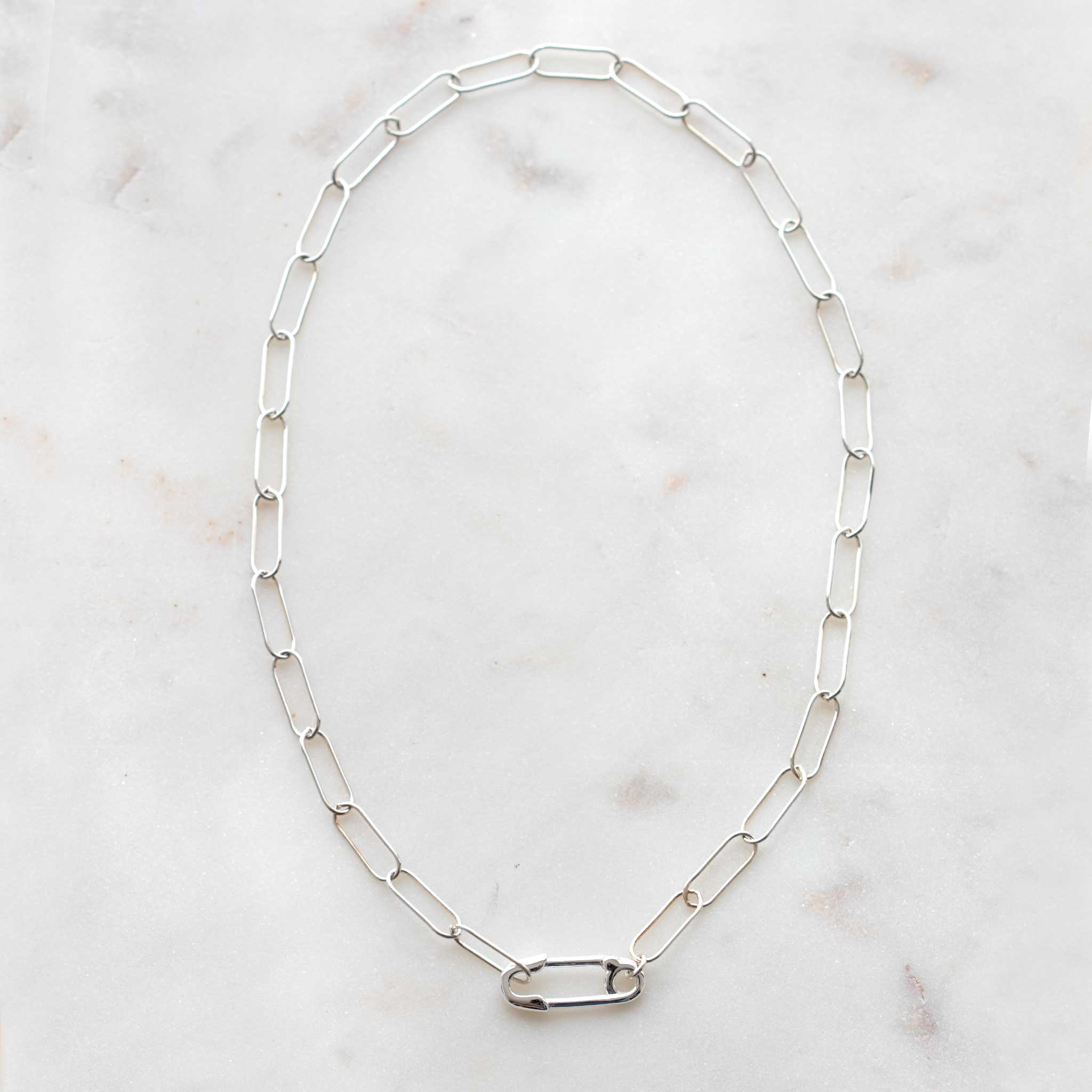 Safety Pin Chain Necklace