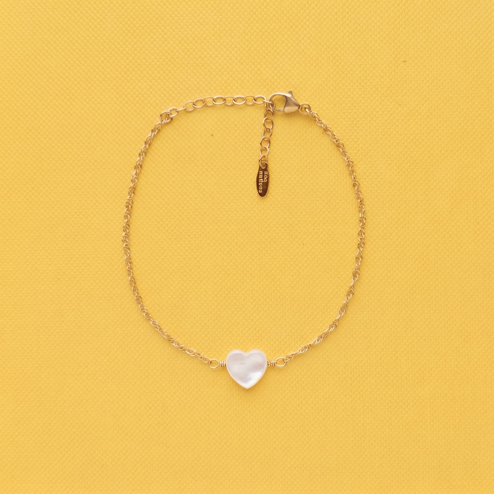 Mother of Pearl Heart Bracelet