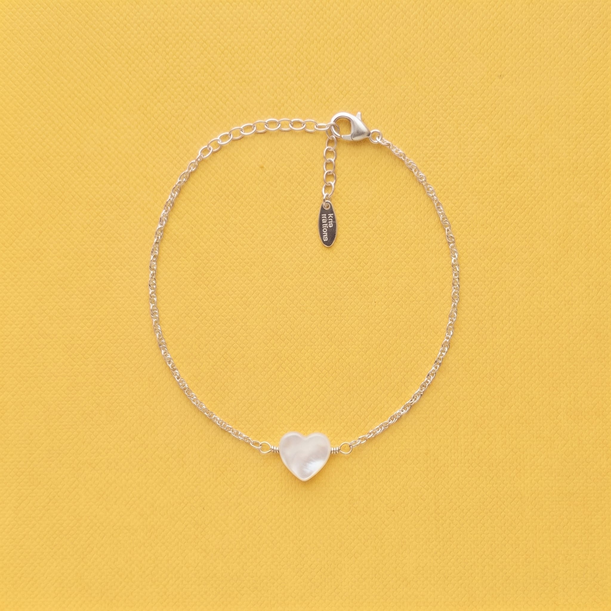 Mother of Pearl Heart Bracelet