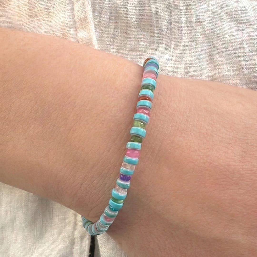 Turquoise and Multicolor Opal Bracelet