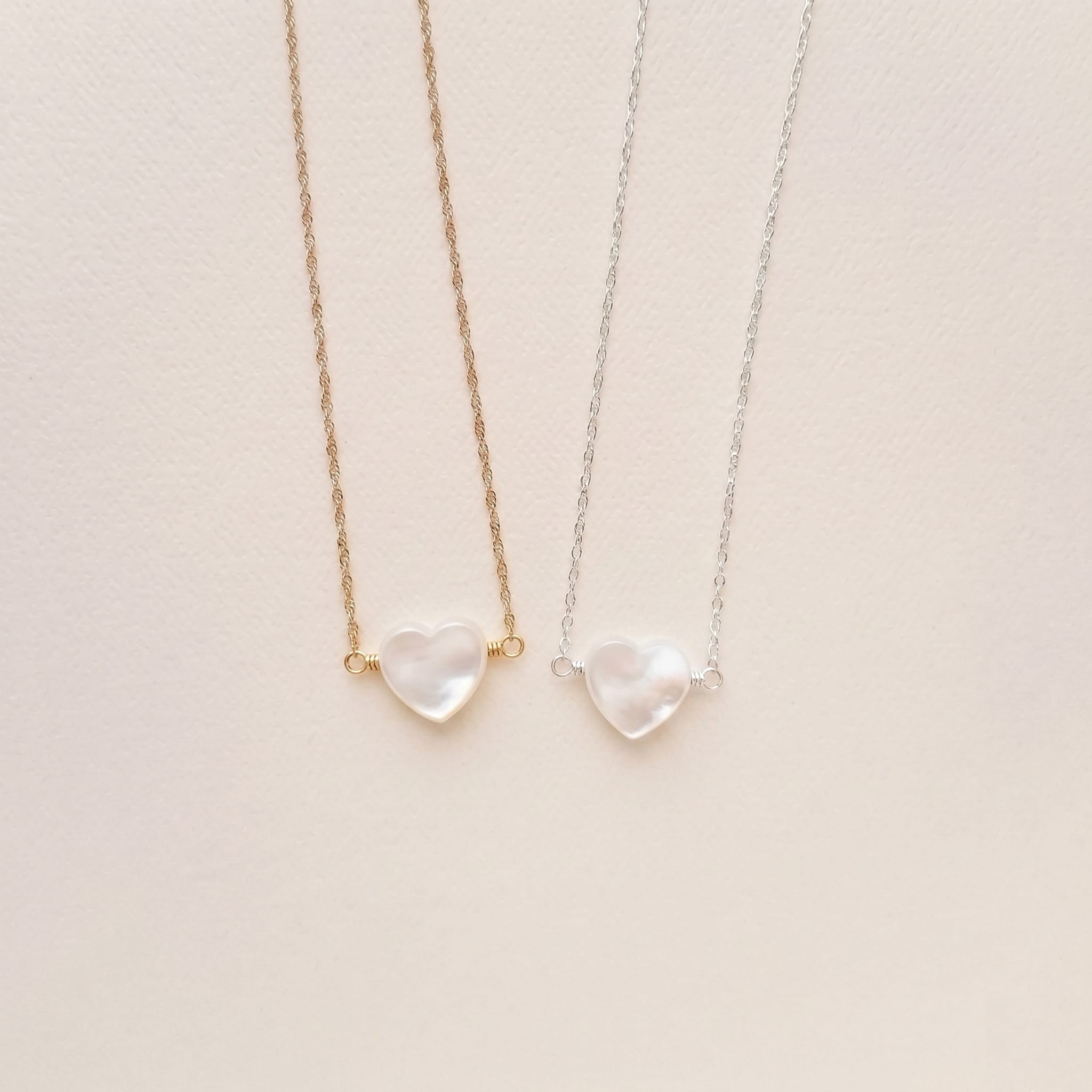 Mother of Pearl Heart Necklace