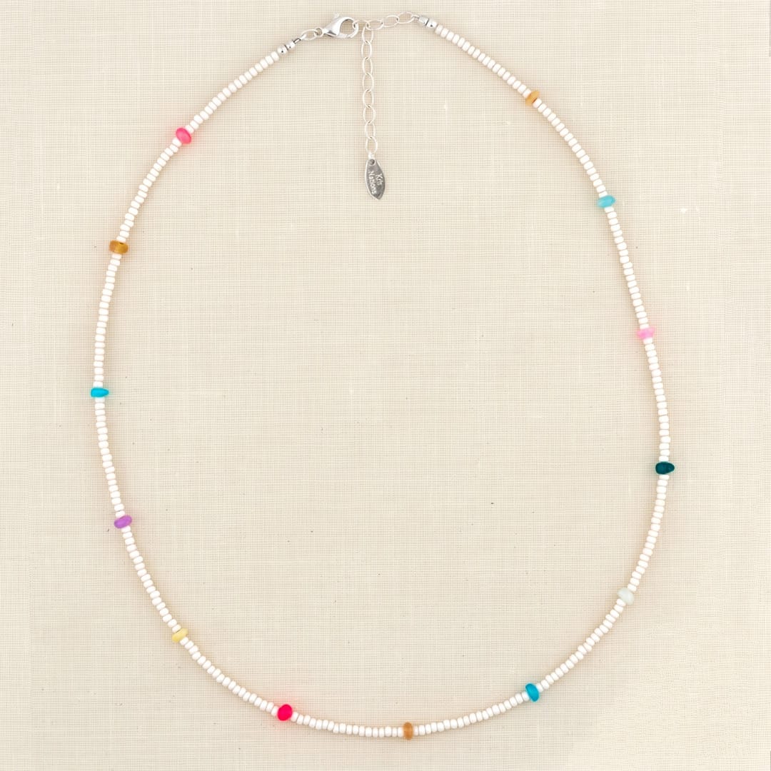 African Opal & Japanese Seed Bead Necklace