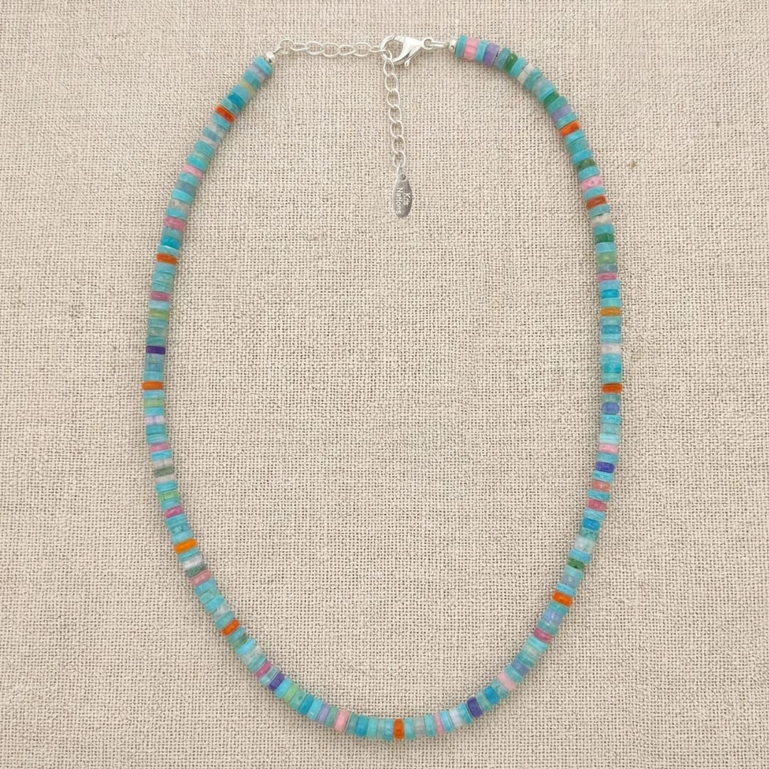 Turquoise and Multicolor Opal Necklace