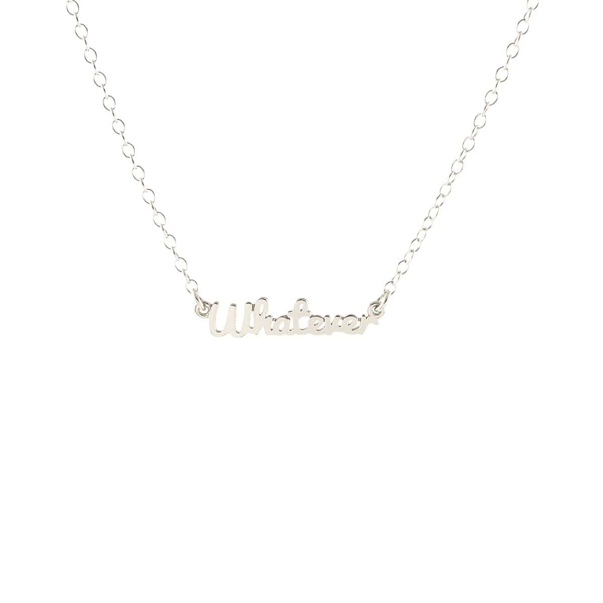 Whatever Charm Necklace Sterling Silver