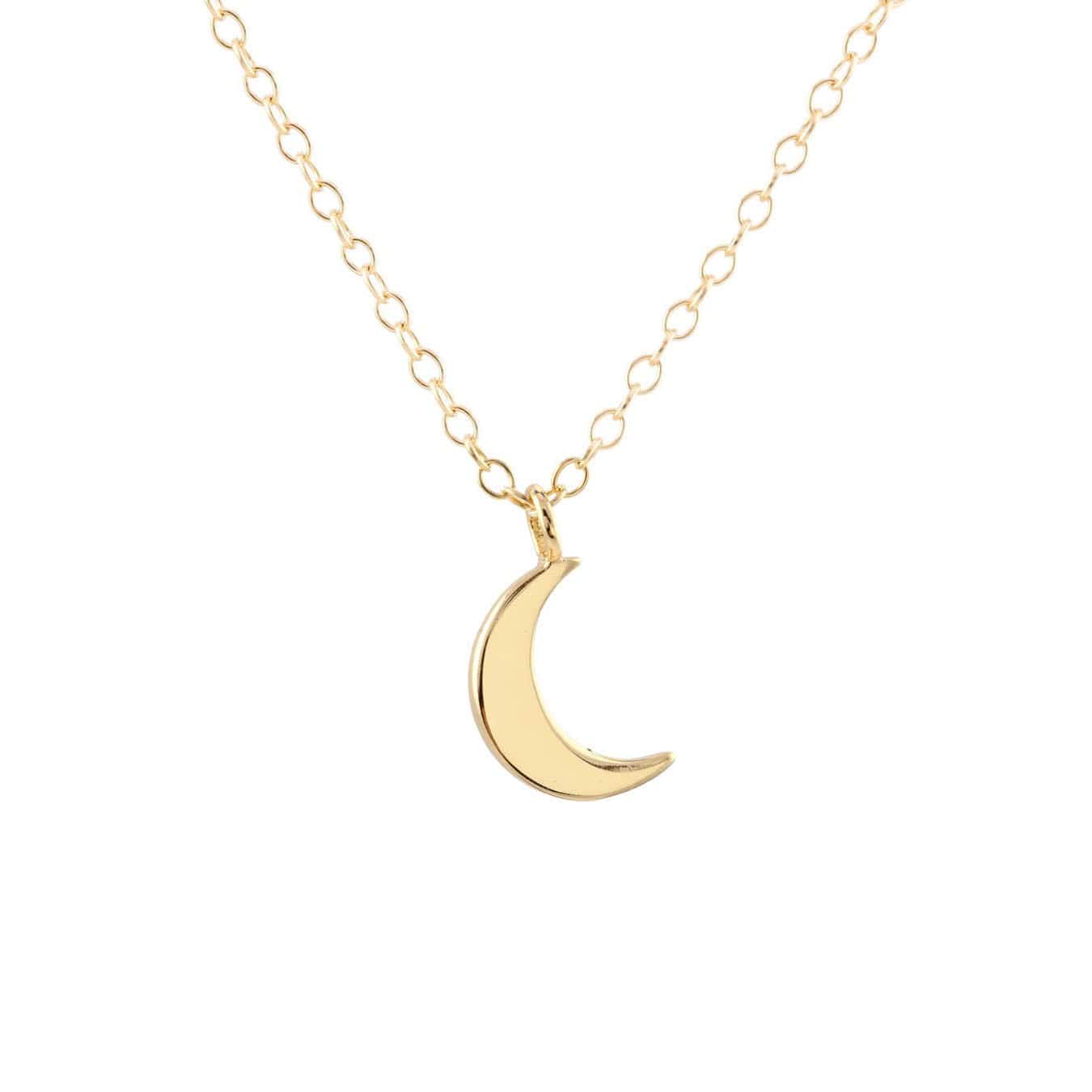 Crescent Moon Charm Necklace 