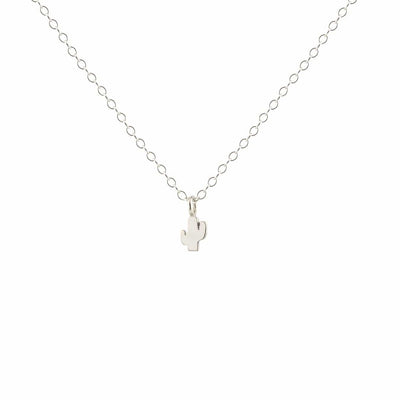 Saguaro Cactus Charm Necklace Sterling Silver